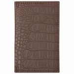Телефонная книжка МАЛЫЙ ФОРМАТ (80х130 мм) А7, BRAUBERG "Cayman", под крокодиловую кожу, 56 л., вырубной алфавит, коричневая, 125135