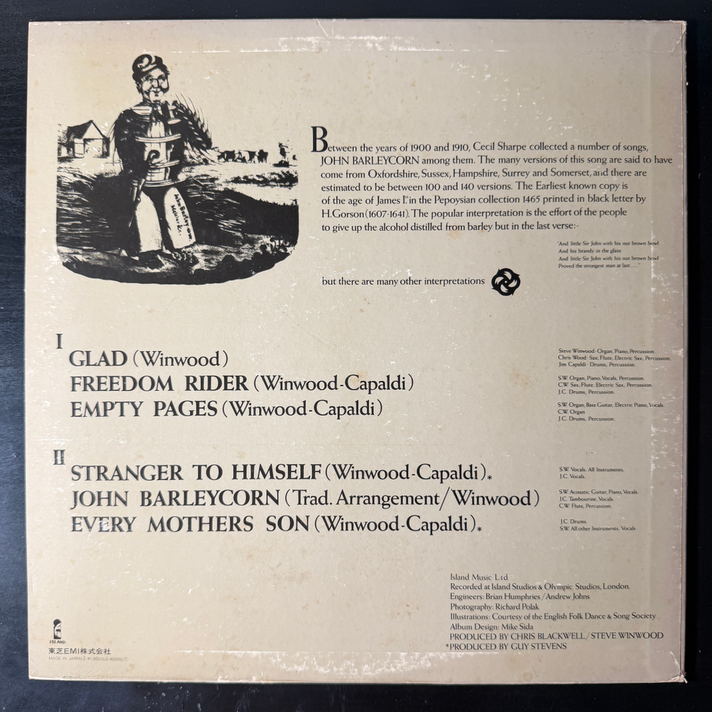 Traffic – John Barleycorn Must Die (Япония 1979г.)Т