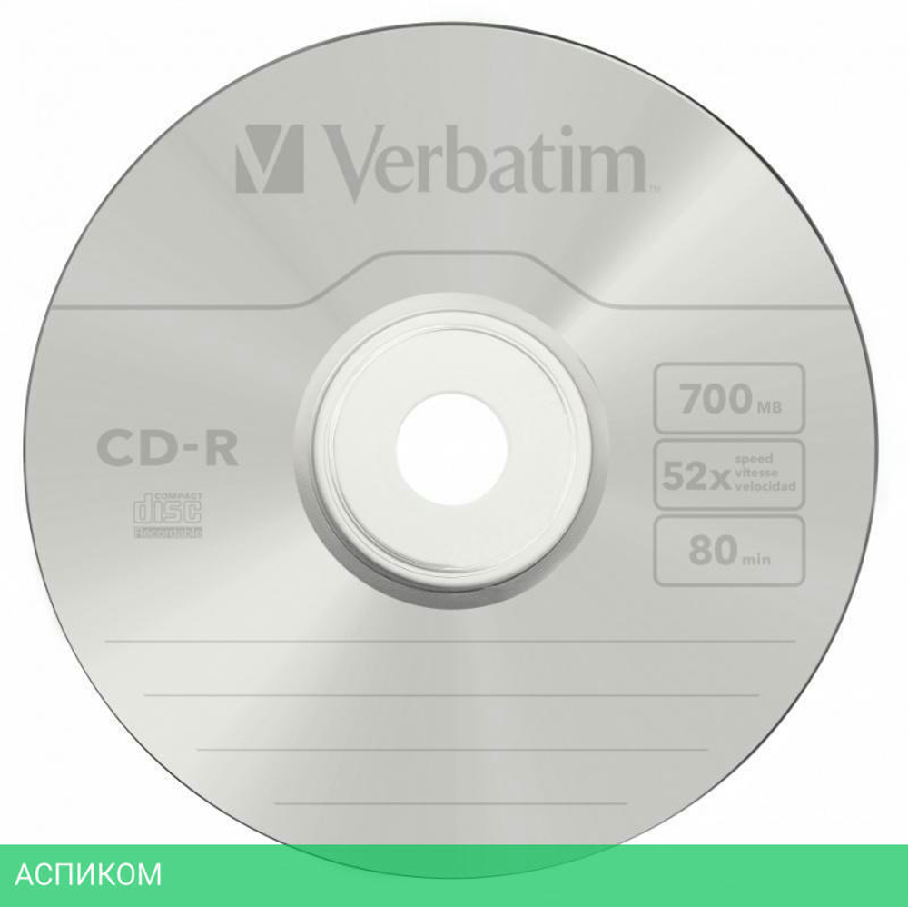 CD-R диск Verbatim AZO Crystal Jewel Case 10шт (43327)