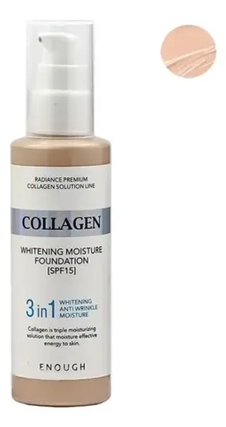 Enough Основа тональная с коллагеном 23 тон - Collagen whitening foundation 3in1, 100мл