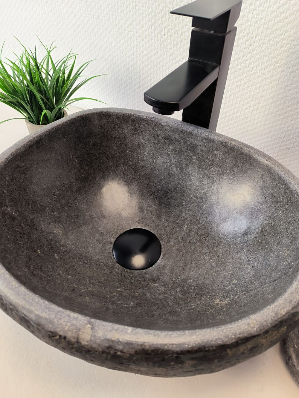 Раковина из речного камня RS-65994 39х31х16 из натурального камня