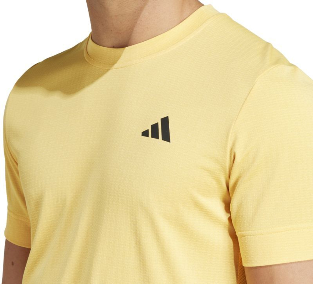 Мужская теннисная футболка Adidas Tennis Freelift T-Shirt - желтый