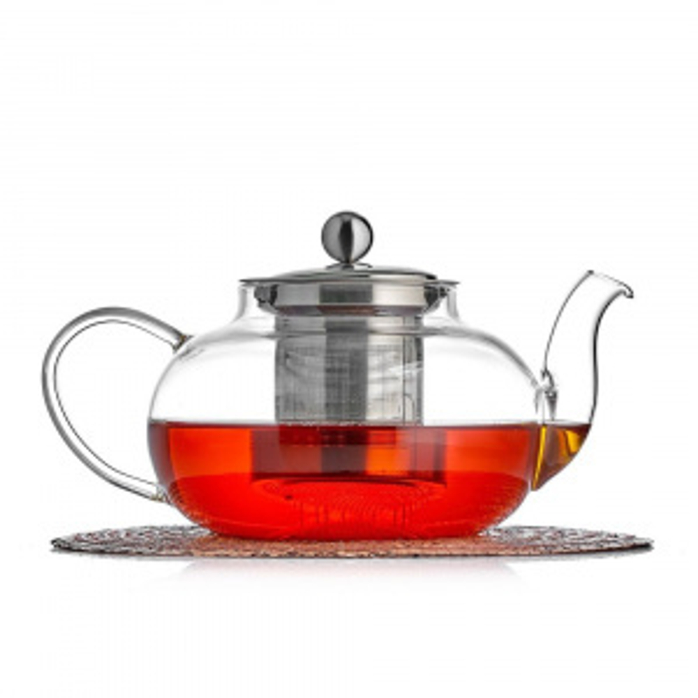 Чайник 800 мл, термостойкое стекло P.L.