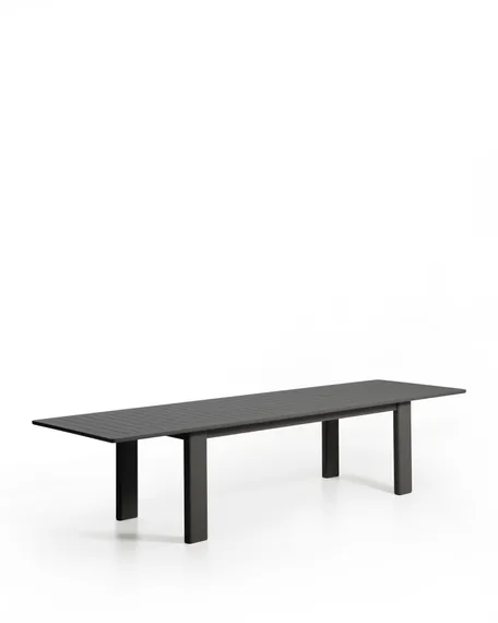 Раздвижной уличный стол Livorno из графитового алюминия, 233(350) x 100 см