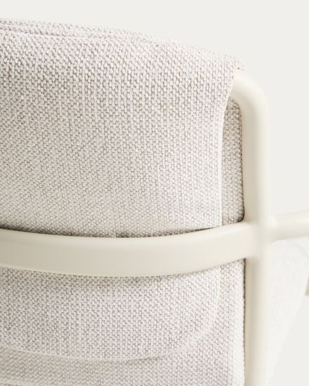 Уличный стул Linosa из бежевого алюминия с бежевой подушкой