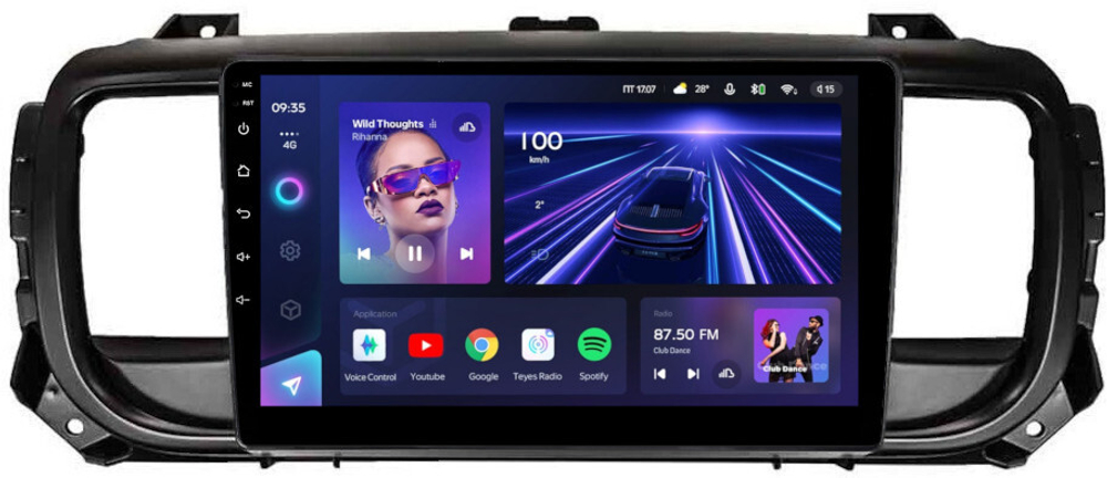 Магнитола для Peugeot Traveller/Expert, Citroen SpaceTourer/Jumpy, Opel Zafira Life/Vivaro - Teyes CC3 Android 10, ТОП процессор, 4/32 Гб, CarPlay, SIM-слот