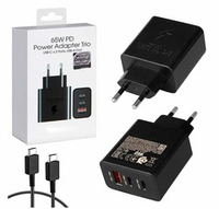 Сетевой адаптер питания Samsung PD USB-C 65W + кабель Type-C (черный)