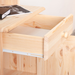 Шкаф витрина Лена двухдверный 90х39х192 см из массива сосны / буфет для кухни, в натуральной отделке