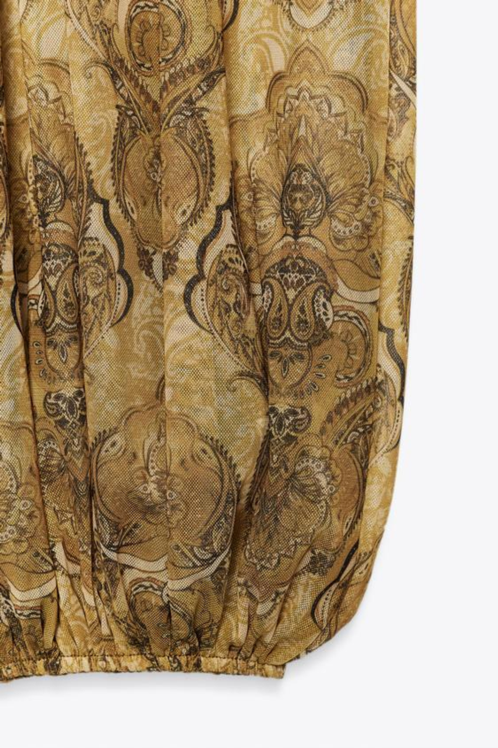 ZARA БРЮКИ-БАГГИ С ПРИНТОМ, ОТТЕНКИ ЗЕЛЕНОГО