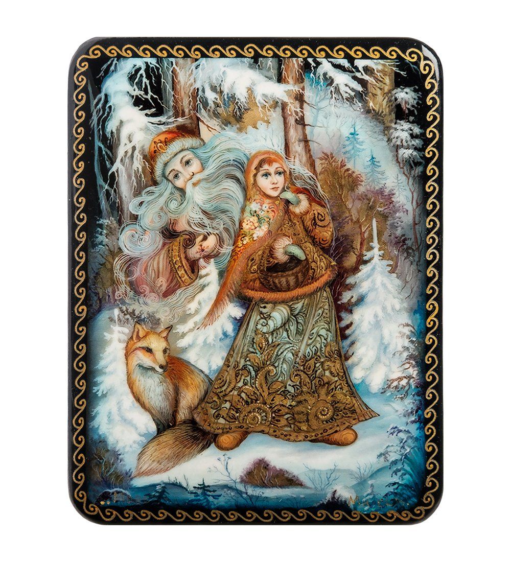 ШК-19/16-A Шкатулка в технике декупаж «Морозко» (10х8х3,5)