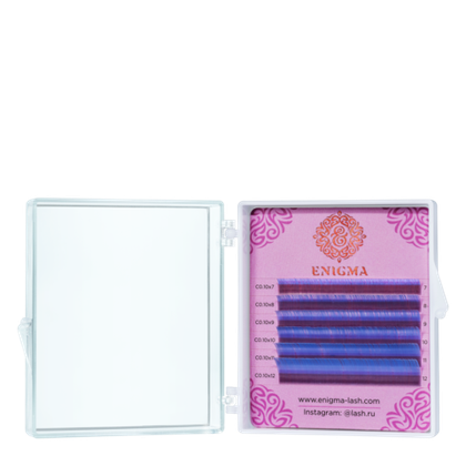 Синие Aqua ресницы Enigma MIX - 6 линий