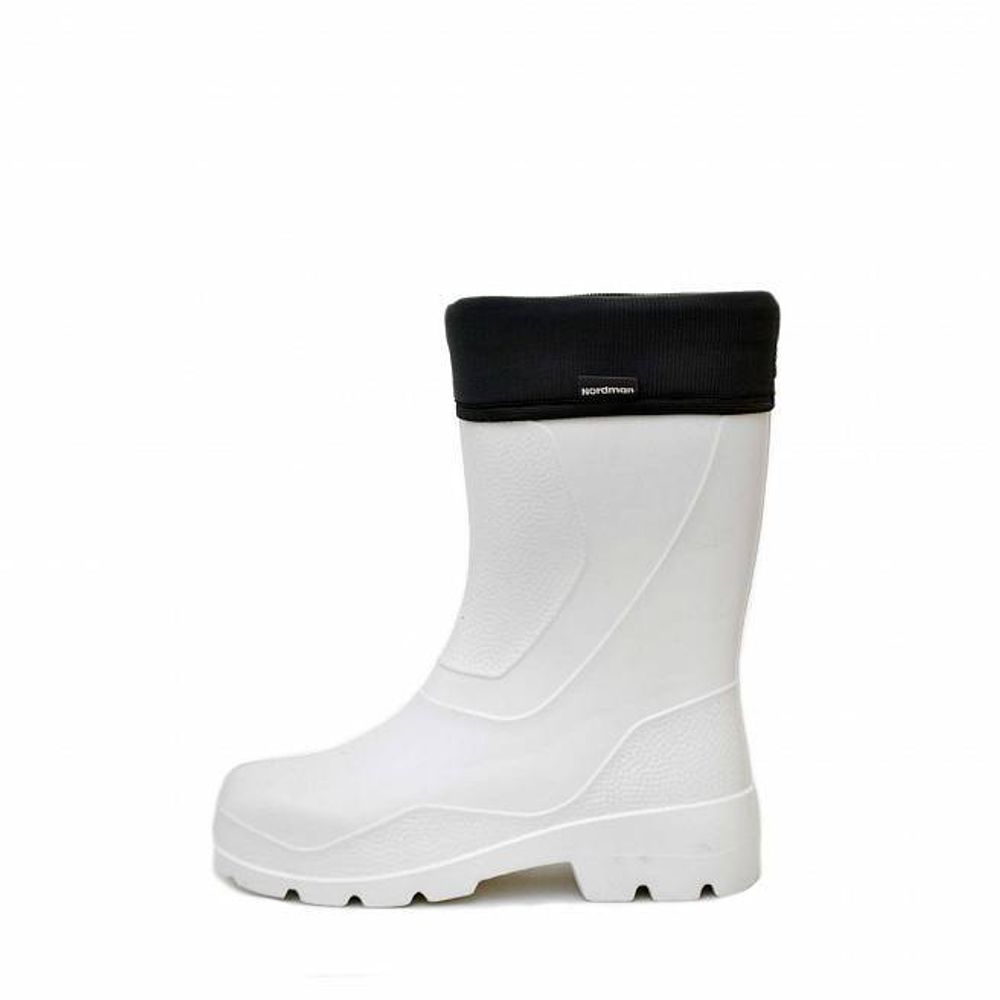 Сапоги женские из ЭВА Nordman Light (утепленные с манжетой из вельвета), Белые