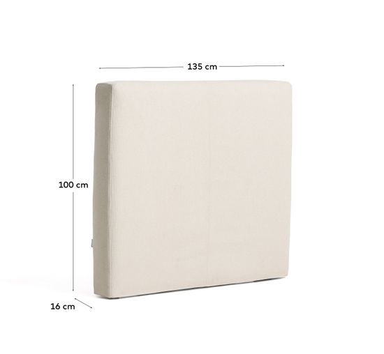 Изголовье Blok цвета экрю со съемным чехлом для кровати шириной до 90 см