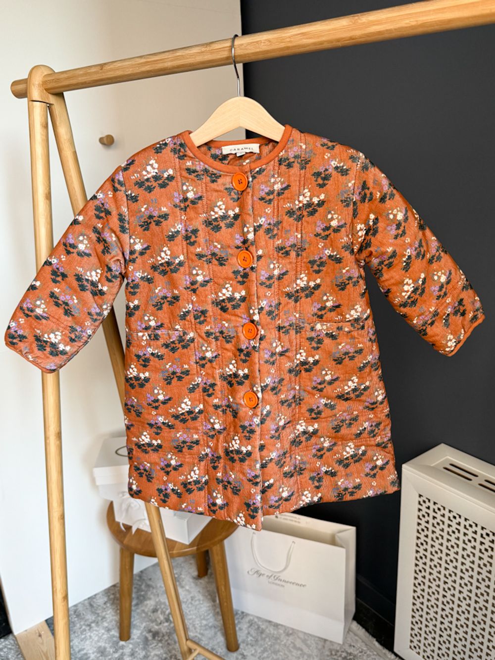 Вельветовое пальто Caramel, 98