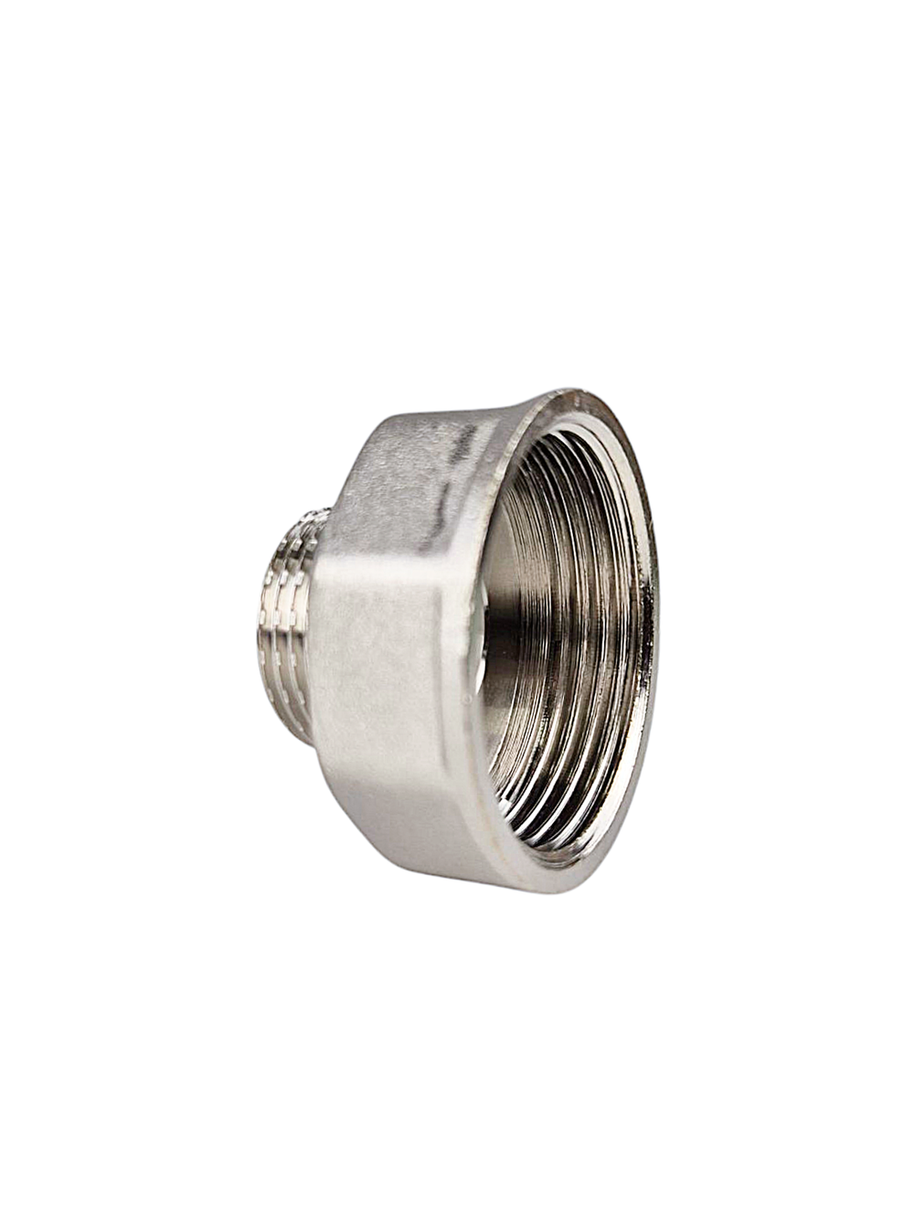Переходник, латунь, внутренняя/наружная резьба 1 1/4"х3/4", никель, RTP