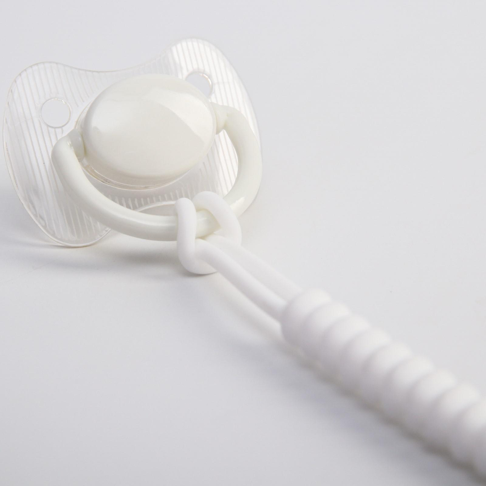 5421480 Держатель для пустышки «Кольца», силиконовый, цвет белый