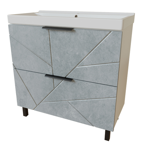 Тумба д/ванной "Гранд-80" Бетон под ум.Fest-80 (Sanita Lux) (ПВХ)