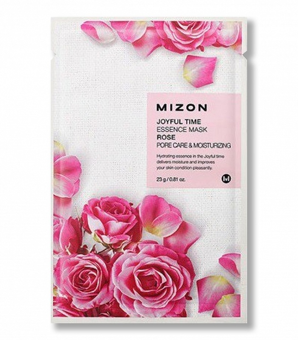 Маска для лица тканевая Mizon Joyful Time Essence Mask Rose с экстрактом лепестков розы 23 г