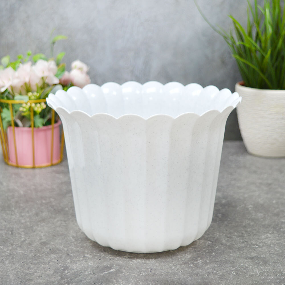 Горшок цветочный "Виола" 2л d188мм h143мм, мраморный