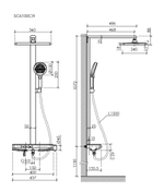 Душевая стойка Sancos Vos SC6100CH 3 режима, хром