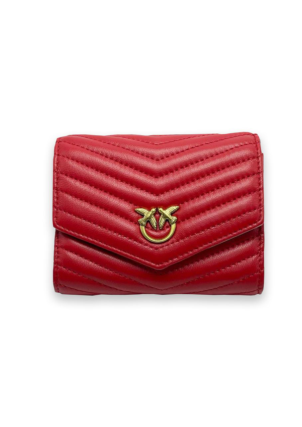 TAYLOR QUILTED WALLET - red