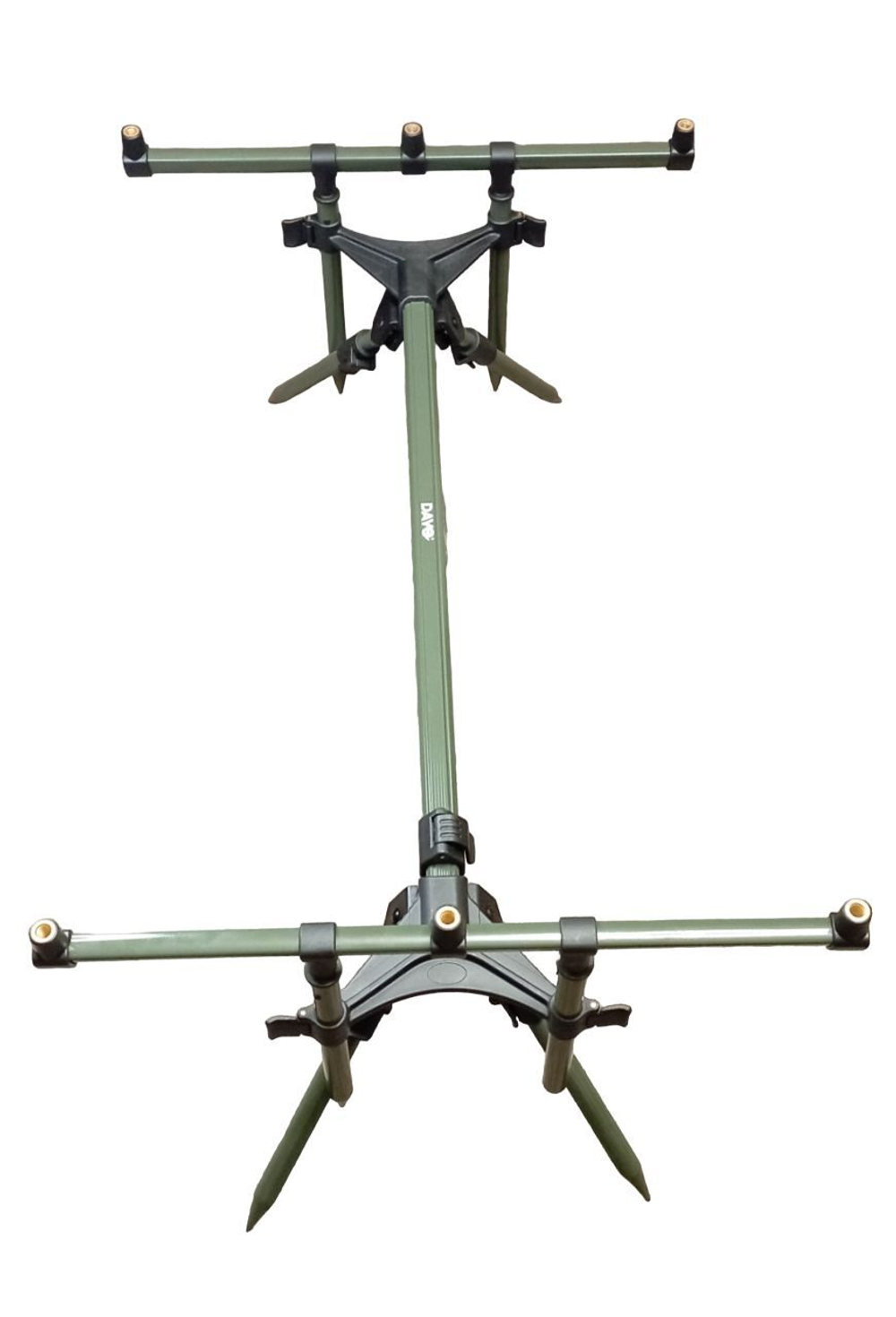 Под для рыбалки Dayo, род-под для удилищ, держатель для удочек, подставка для 3 удилищ. Место под "Ушки" на резьбе.