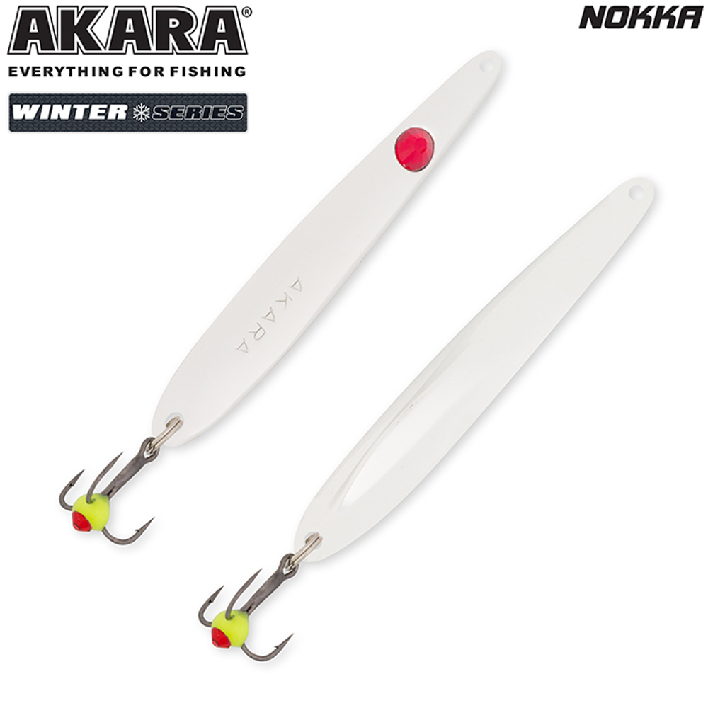 Блесна зимняя Akara Ice Nokka 75 10 гр. Sil/Sil