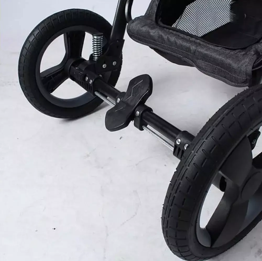 Коляска-трансформер 3в1 Luxmom V9 Серый текстиль