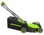 Газонокосилка аккумуляторная GREENWORKS 2520907 2x24V, 41 см, бесщеточная, без АКБ и ЗУ
