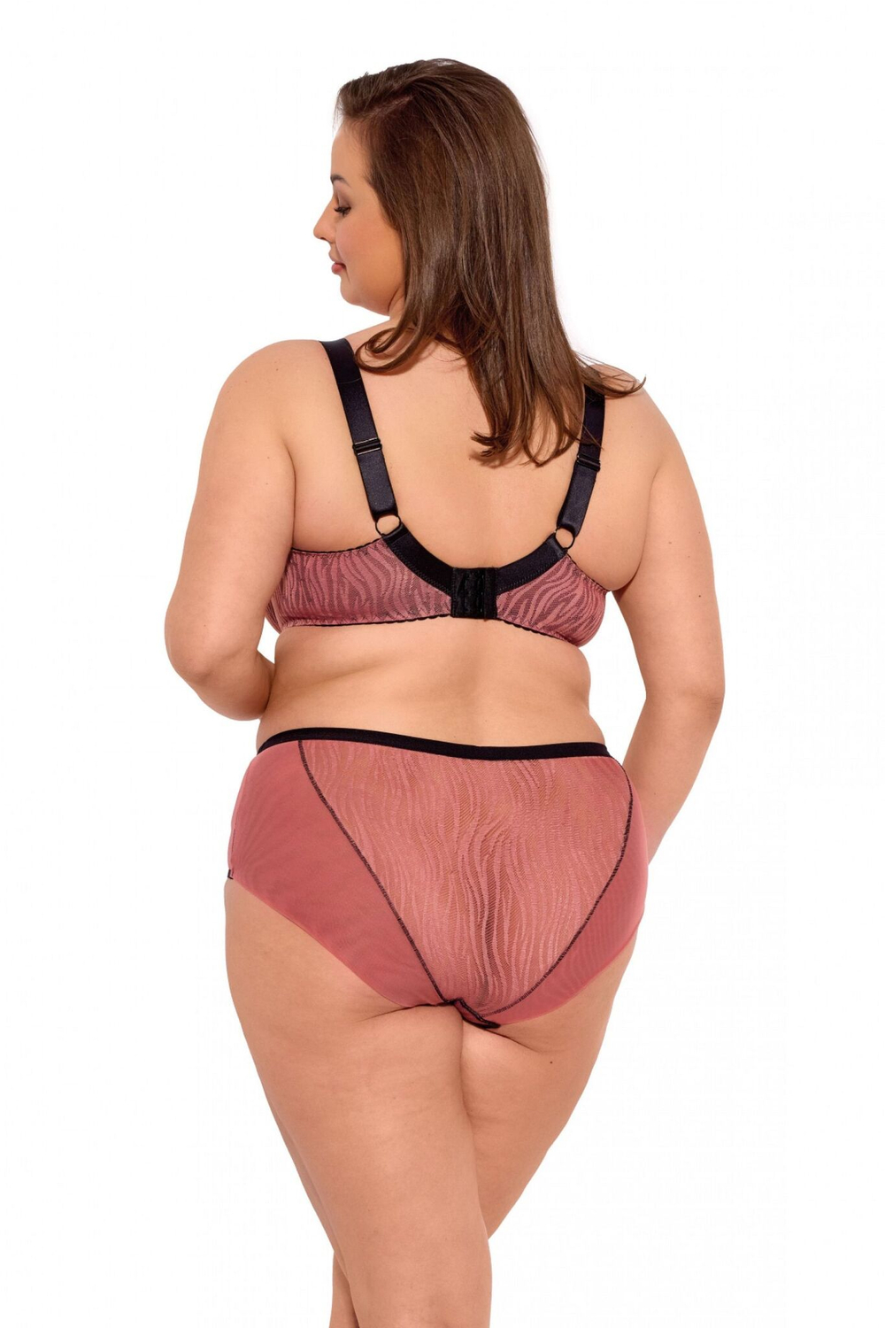 Бюстгальтер Lise с чашками +size на тонком поролоне (Размер: 95G) (Цвет: грязно-розовый)