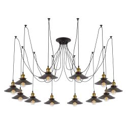 Citilux Эдисон CL451121 Люстра паук Венге Бронза