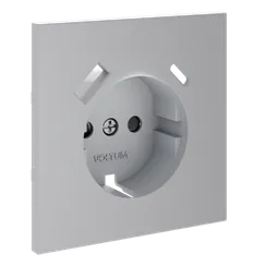 Накладка для розетки с заземлением и защитными шторками, с USB A+C, S70 (серый)