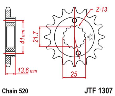 Звезда ведущая JTF1307.15 JT