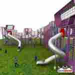 Плоский угловой комплекс «Космическая станция», 16,8×15,6×6 м