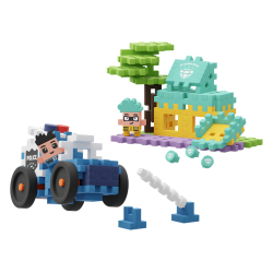 Конструктор Marioinex Mini Waffle CITY 905913 Полицейская машина и ювелирный магазин 80 деталей — фото 2