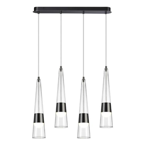 5044/42L L-VISION ODL24 000 глянц.темн.хром/прозрачный/металл/стекло Люстра LED 42W 3000K 4167Лм LUMP