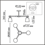 8097/3C LN Люстра E27 3*60Вт 220В IP20 MODERNI