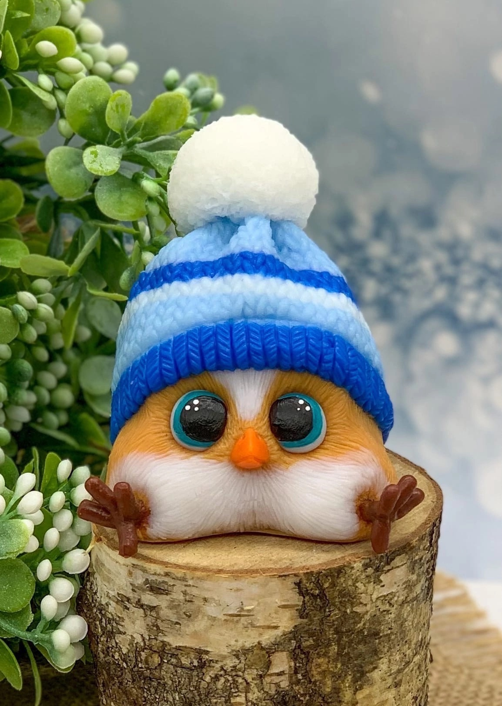 Силиконовая форма Совенок в шапке