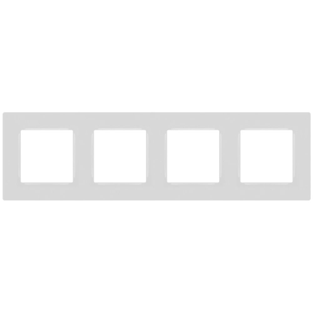 Рамка для розеток и выключателей ЭРА Серия 12 12-5204-01 на 4 поста, Классик, белый