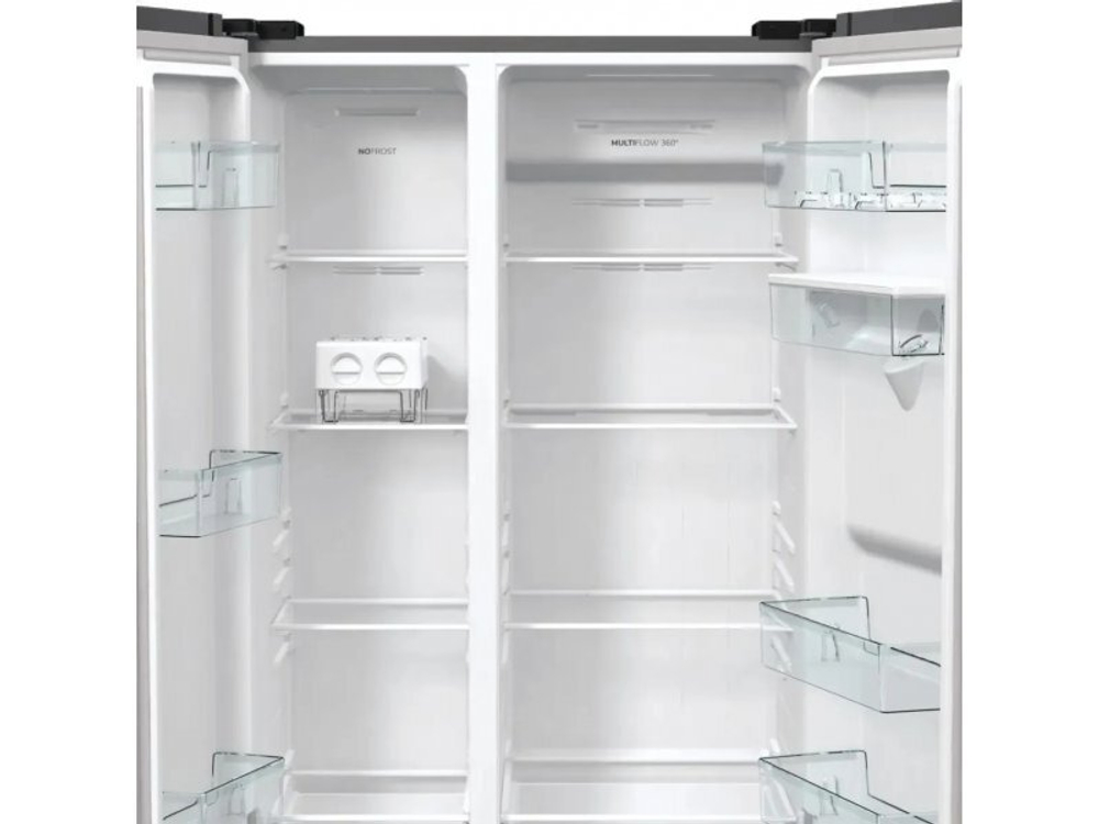 Холодильник двухкамерный Gorenje NRR9185EAXLWD Side by Side серебристый