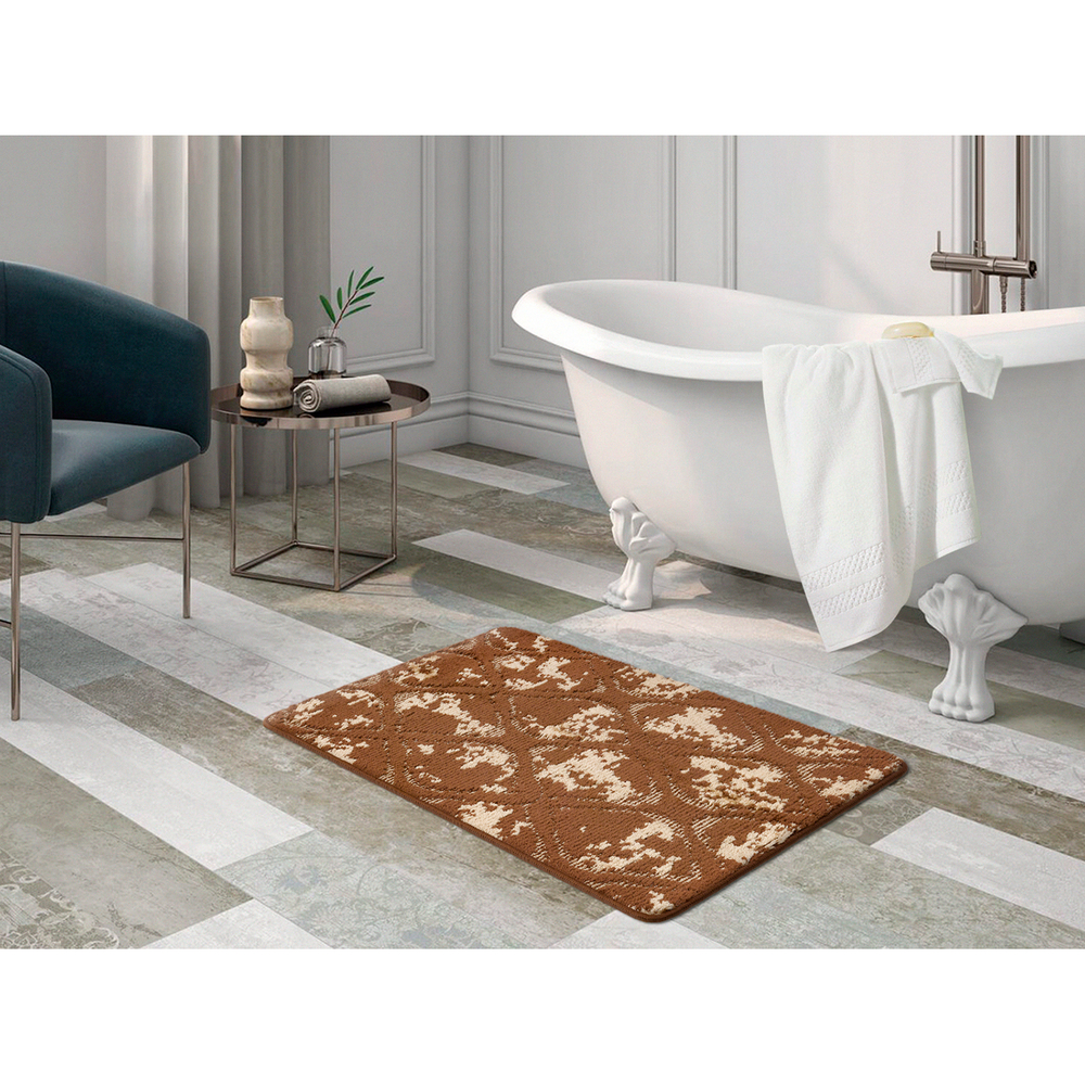 Коврик д/ванной Shahintex Vintage  60*100 шоколадный (02)