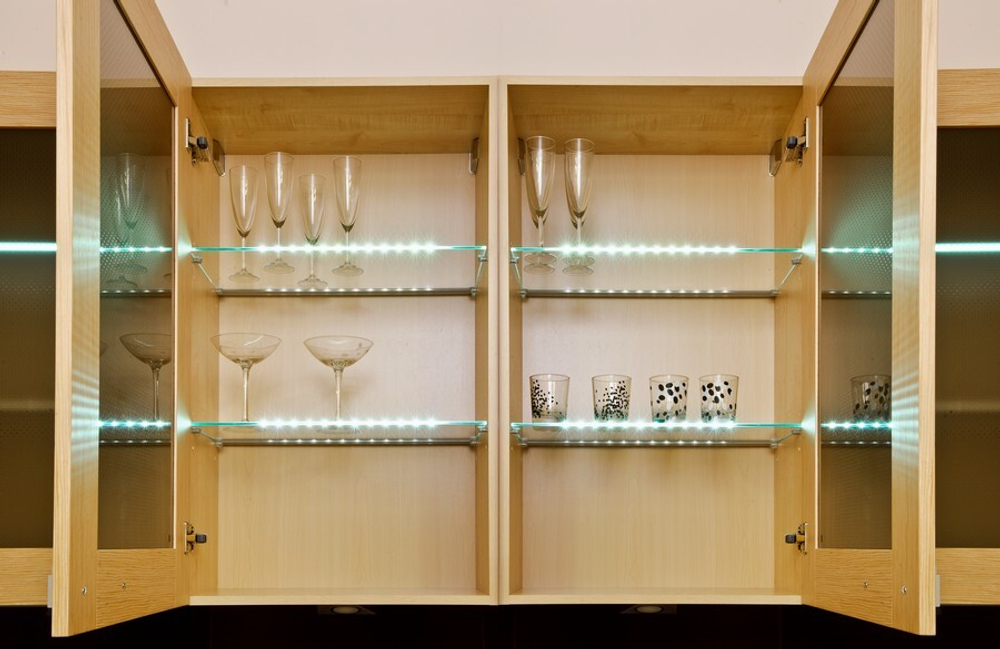 Furnika Светодиодный светильник ZETA GLASLINE для стеклянных полок, длина 359 мм, теплый, прозрачный
