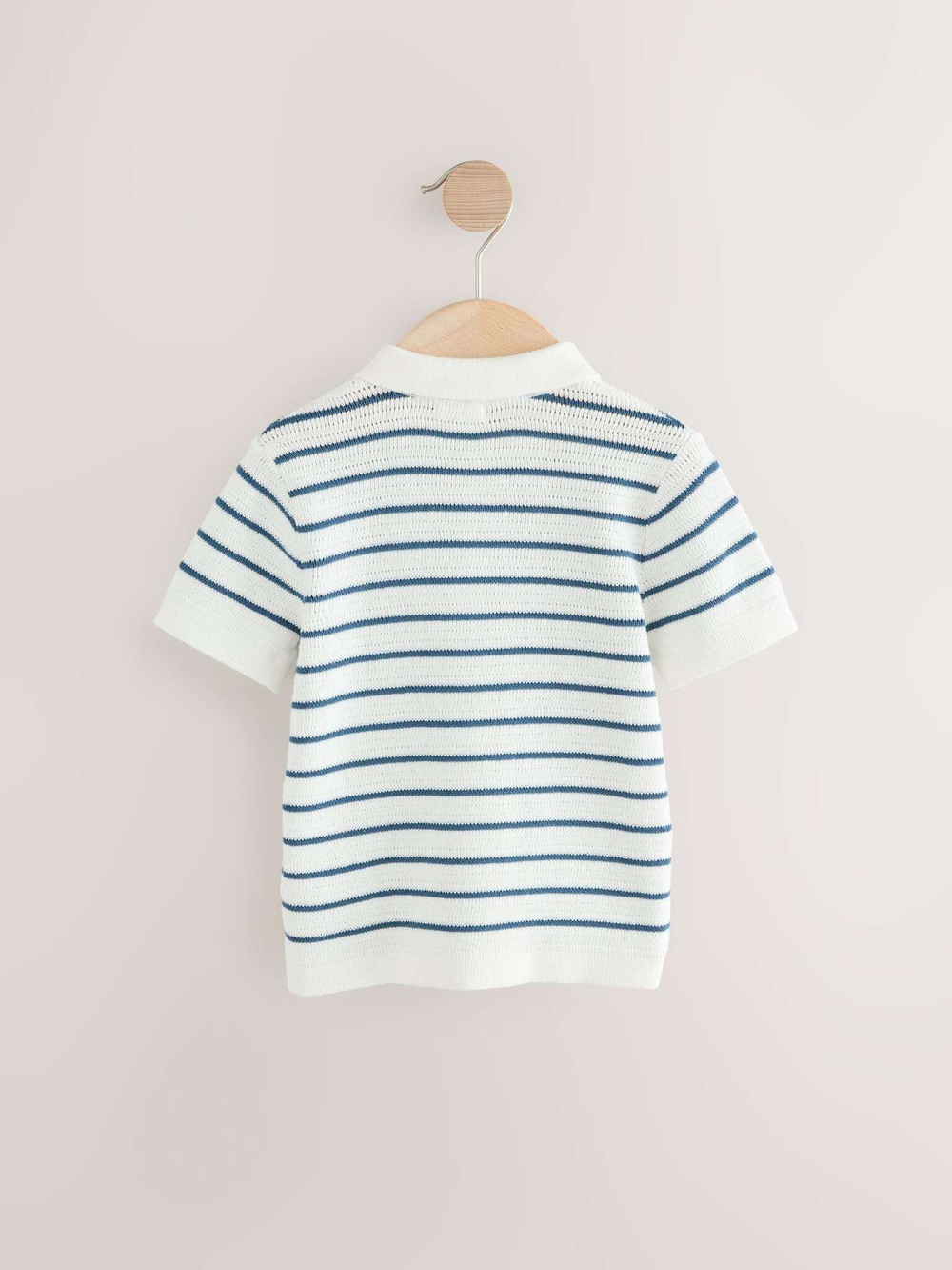 Поло вязаное для мальчика Next AA9-494, Белый, Синий