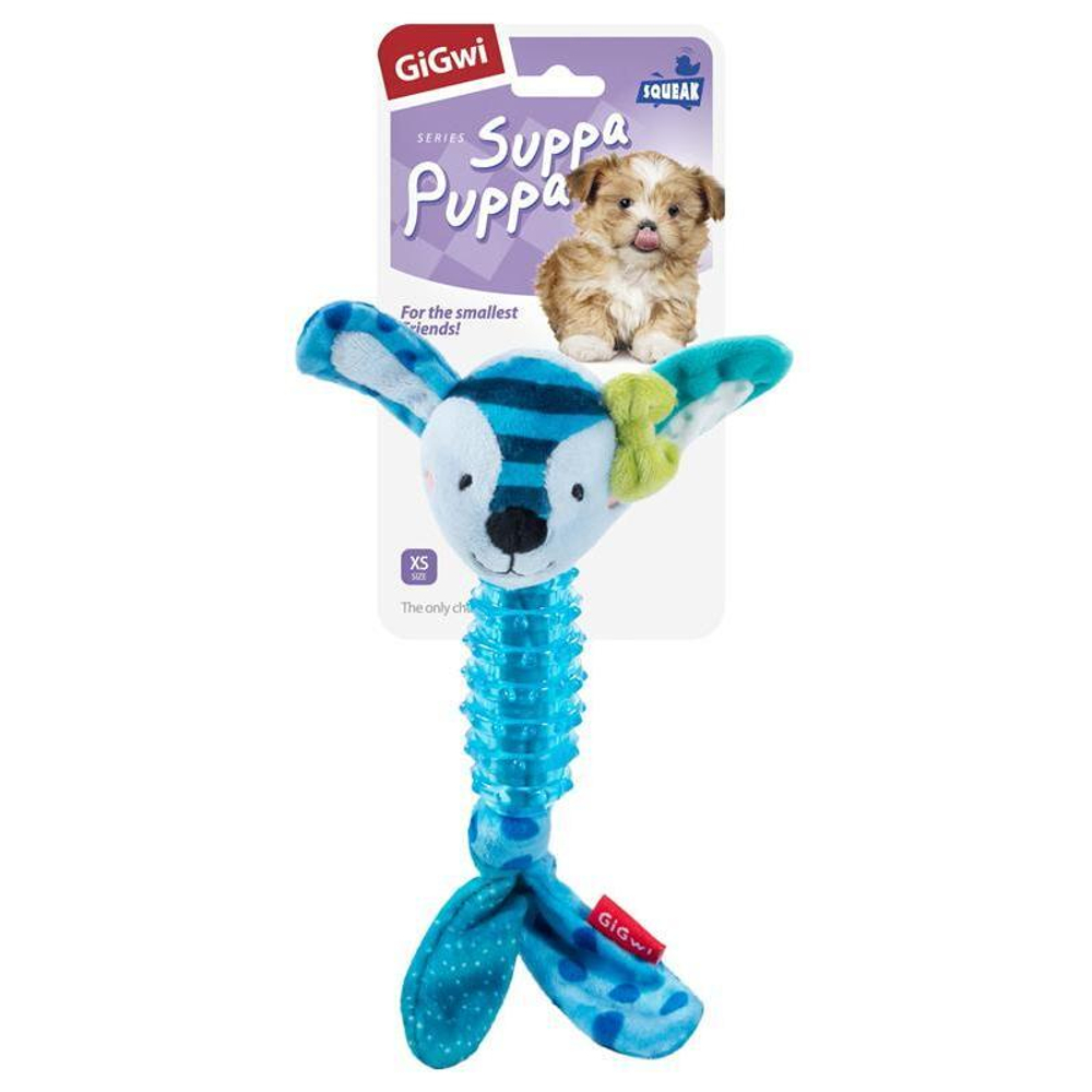 75529 Игрушка для маленьких собак Заяц с пищалкой 15см, серия SUPPA PUPPA