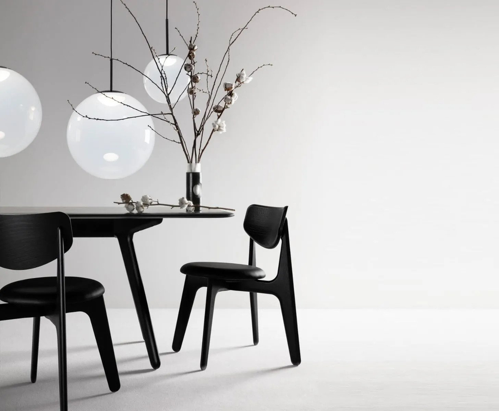 Стул Slab Black Upholstered