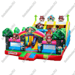 Коммерческий батут "Мишки и дети", размер 10*6*5 м