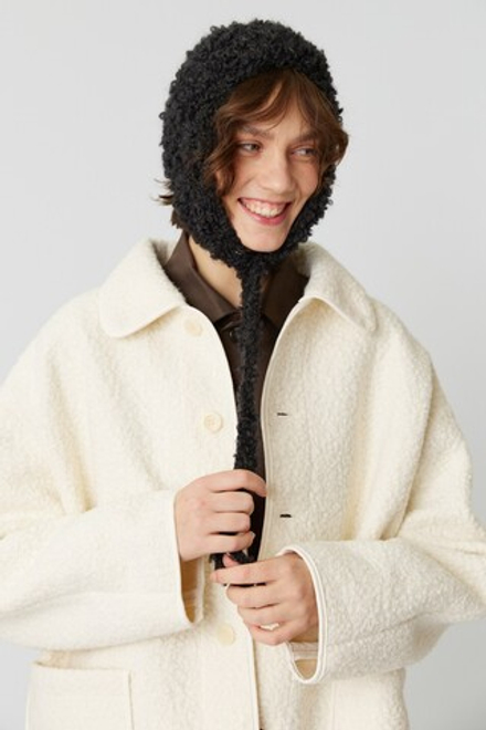 Мини-косынка из черного букле