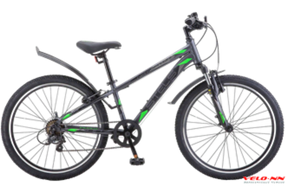 Велосипед Stels Navigator 400 V 24 E020 12&quot; серый/зеленый