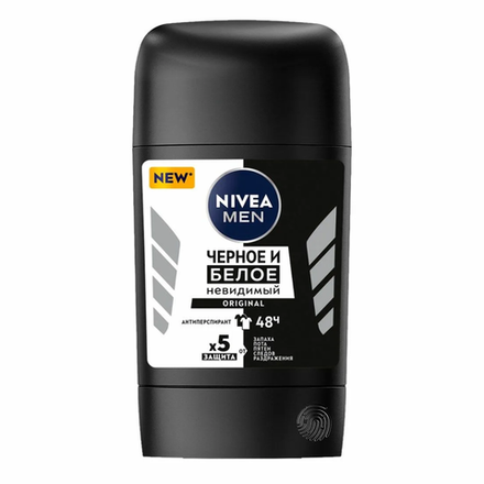 Дезодорант Nivea Men Черное и Белое невидимы стик 50 мл