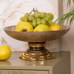 Фруктовница-конфетница Флора Бронза